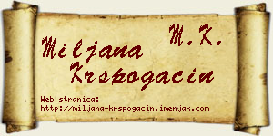 Miljana Krspogačin vizit kartica